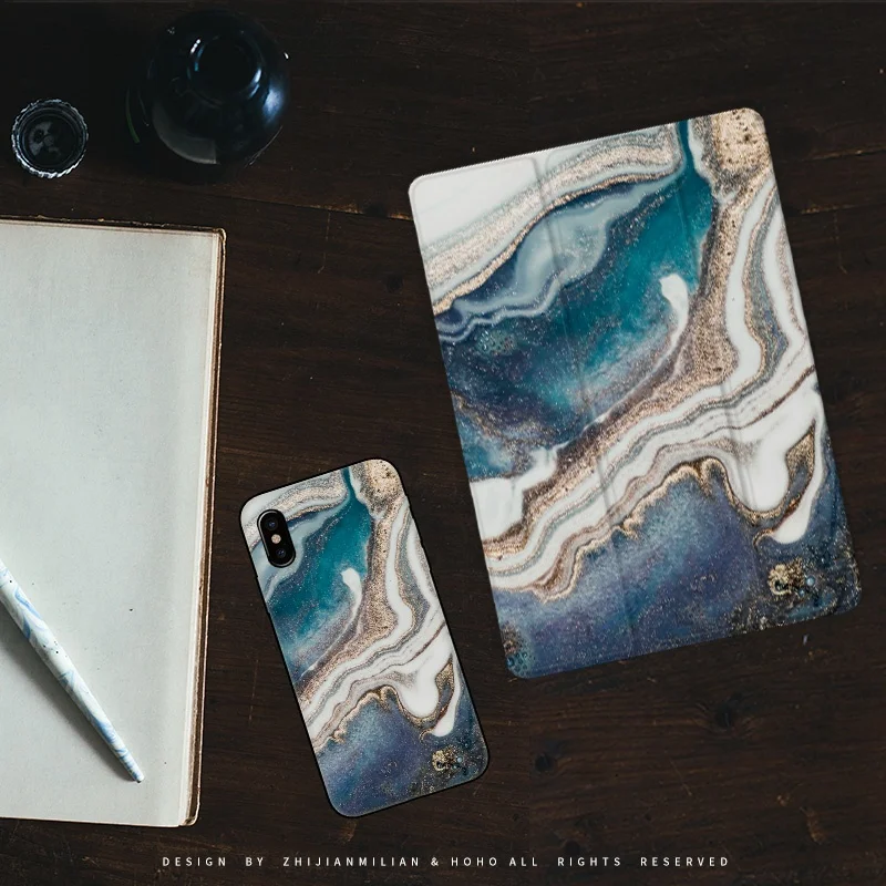 Мрамор Чехол-книжка на магнитной застежке чехол Чехол для iPad Pro 9,7 Air 10,5 11 10,2 12,9 мини-платье на возраст 2, 3, 4, 5, планшетный чехол для iPad 9,7