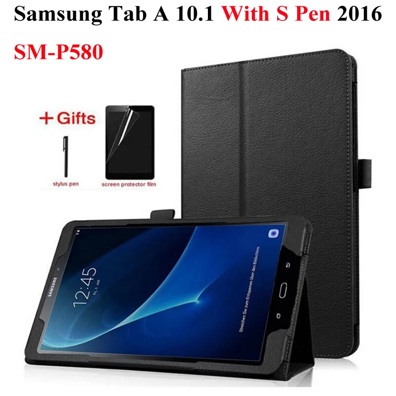 Чехол книжка из искусственной кожи для Samsung Galaxy Tab A 6 A6 10 1 P580 P585 с S Pen версией