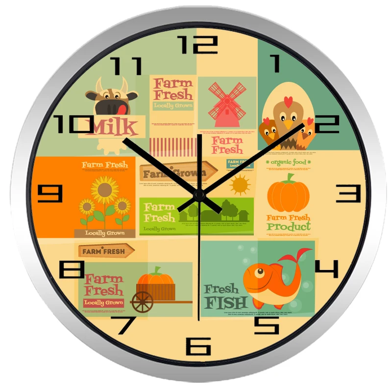 Настенные часы с изображением фермера в стиле ретро|fish wall clocks|wall clockmediterranean clock |