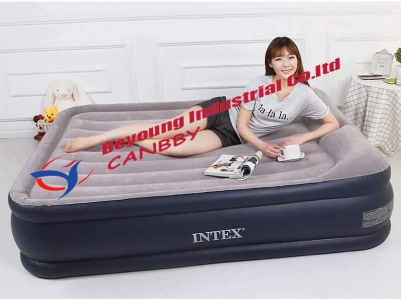Intex Надувная надувная кровать, водонепроницаемый тип, надувная Флокированная кровать для взрослых