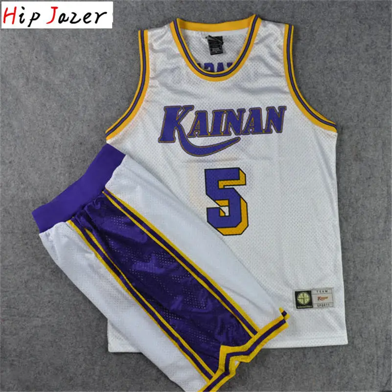 5 Высокое качество Slam Данк Косплей KaiNan 10# NOBUNGA KIYOTA Shinichi Maki 4# баскетбольная тренировочная форма из Джерси Набор тренировочная форма - Цвет: 5