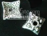 

1800pcs Tibetan Silver Color crafted square bead caps A573