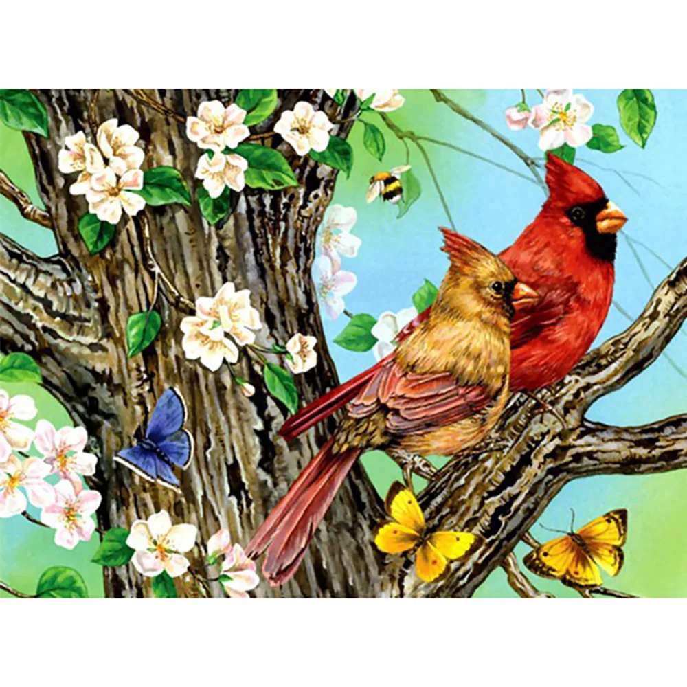 

DIY Diamond Embroidery Two Little Funny Birds Full Square/round Diamond Painting Cross Stitch Kit Mosaic Home Decor