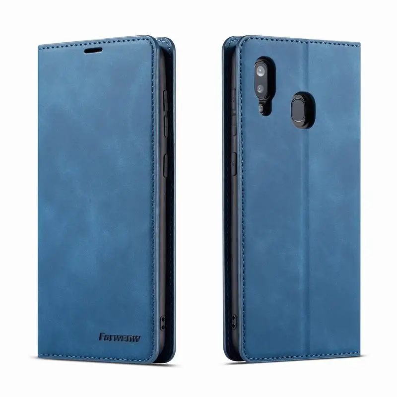 Роскошный кожаный флип-чехол на магните для samsung A40 A 40, чехол, кошелек, отделения для карт, дизайн, Бизнес Стиль, винтажная книга для Galaxy A40