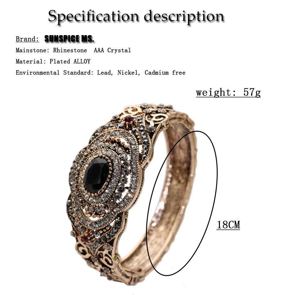 Женский Винтажный Индийский браслет SUNSPICE MS винтажный этнический Свадебный