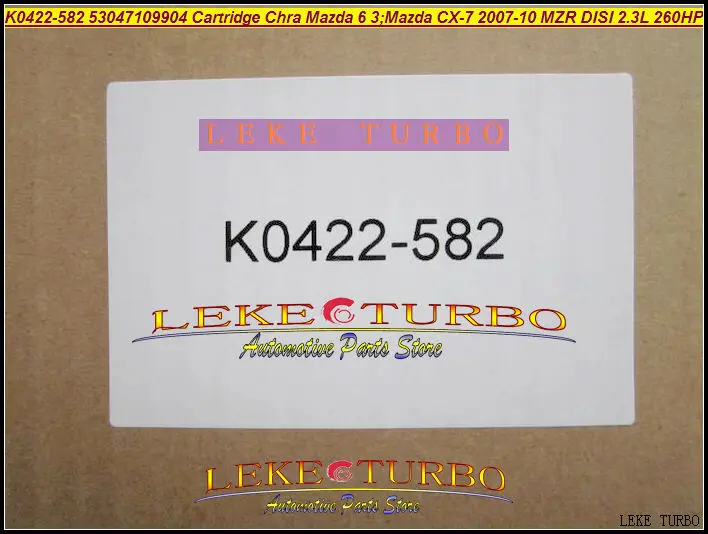 Картридж Turbo Chra Core K0422 582 53047109907 L33L13700B E L3Y11370ZC для Mazda 6 3 581 MZR DISI NA 2.3L|cartridge|cartridge turbo |