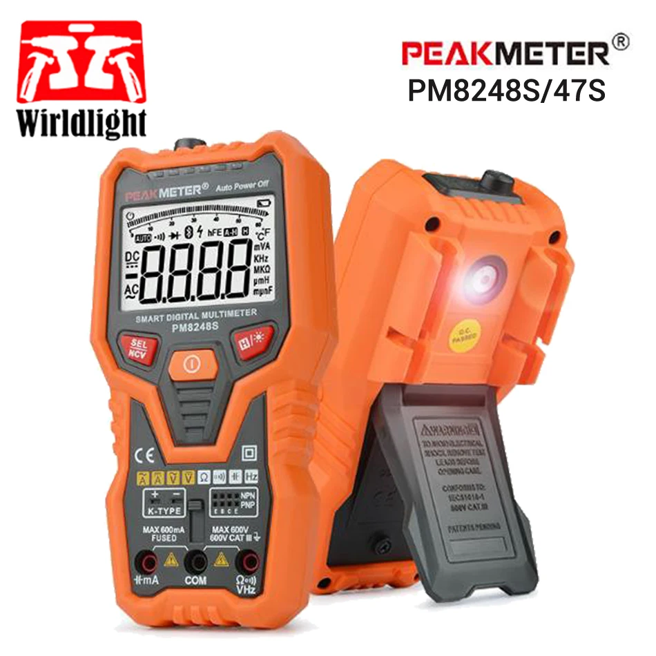 Peakmeter Multimetro умный полностью автоматический Диапазон Цифровой мультиметр