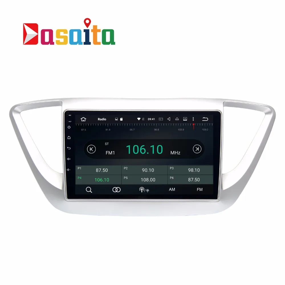 Dasaita 9 "Android 6.0 автомобиль GPS плеер для Hyundai VERNA SOLARIS с Octa core 2 ГБ RAM Авто Радио