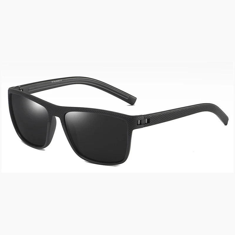 C5 black grey black HBK трендовые поляризованные солнцезащитные очки для мужчин TR90 Небьющийся легкий вес квадратный вождения солнцезащитные очки мужские модные аксессуары UV400 - Цвет линз: C5 black grey black