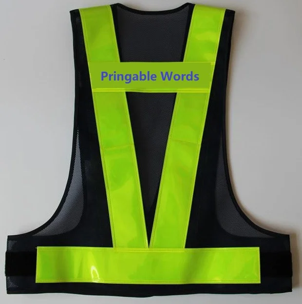Printing Words Yemingduo супер качество дорожного движения дышащий флуоресцентный светоотражающий жилет Предупреждение безопасности Cothing индивидуальные печатные слова - Цвет: Printing Words