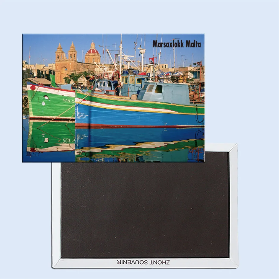 Рыболовные лодки марсаксокк Мальта магнитные наклейки на холодильник