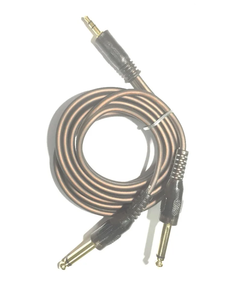 Laptop 3.5mm Jack to Mixer 2 x 6.35mm Mono Jacks Cable Lead |