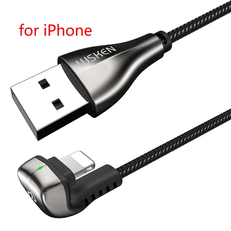 for iPhone WSKEN u-образный USB кабель для iPhone зарядное устройство 3A usb type C провод для быстрого заряда для samsung huawei USB C кабель type C USB C шнур - Цвет: for iPhone