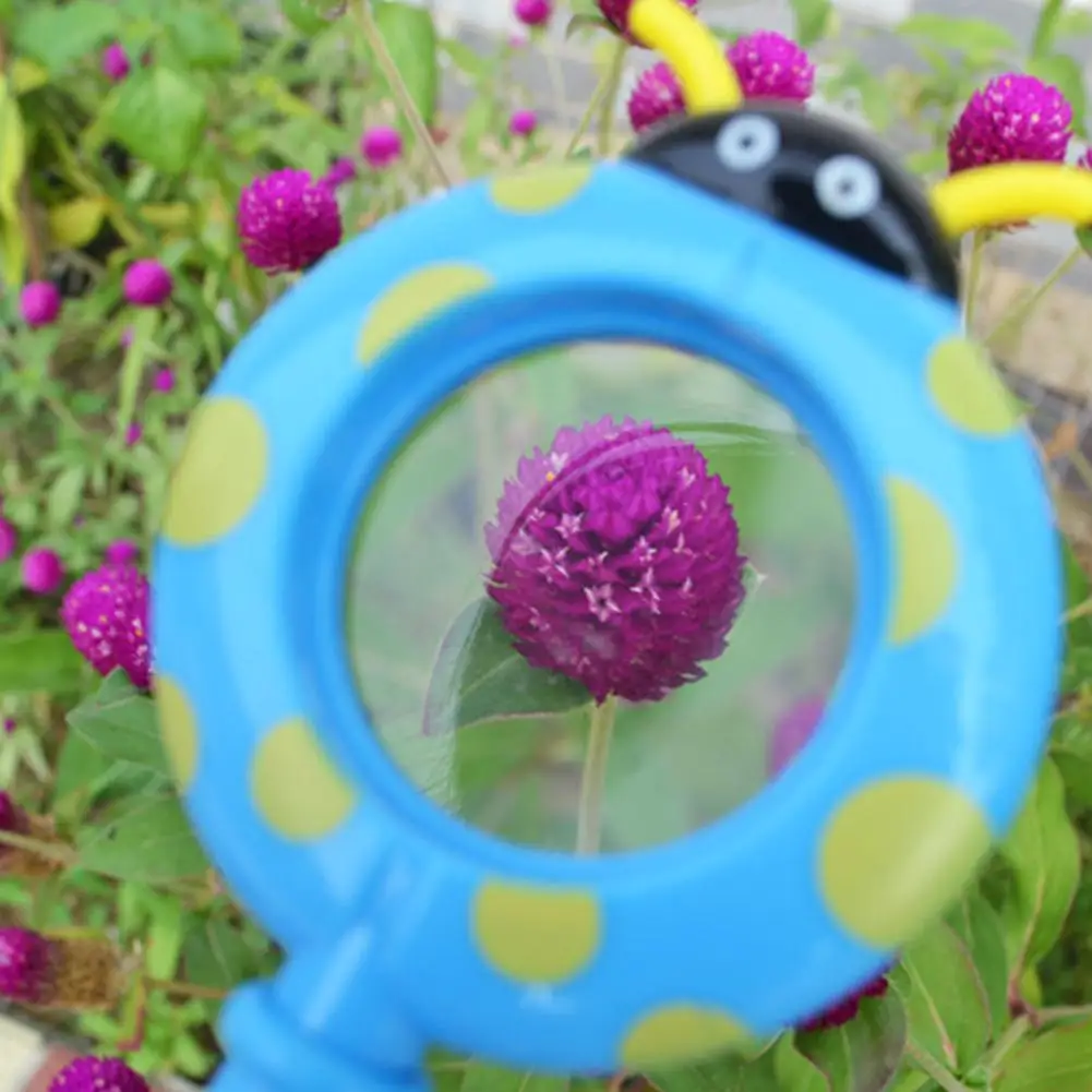 Детский милый мультяшный пластиковый Ручной Лупа для насекомых оригинальная