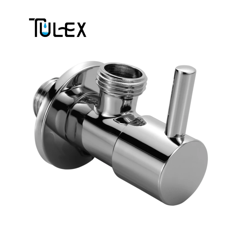 TULEX клапан контроля воды кран угловой клапан латунный переключающий туалетный клапан контроль кухонные аксессуары Твердый латунный хромированный