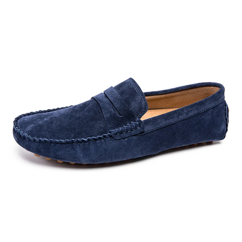 Dark Blue 02 Loveontop новые мужские лоферы, Мокасины, Повседневная кожаная обувь Для мужчин коричневый вариант для слипоны Мокасины, обувь для вождения для мужчин комфорт - Цвет: Dark Blue 02