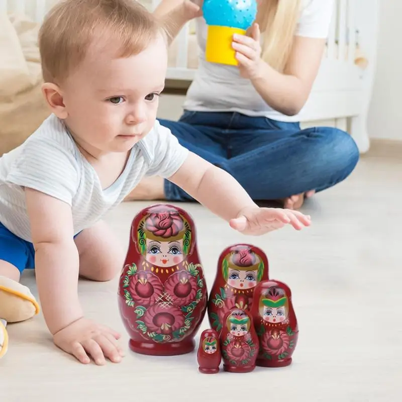 5 слоев, новинка, Русская Матрешка, деревянная матрешка, набор, ручная роспись, для девочек, игрушки ручной работы, милая девочка, русские Матрешки, подарки