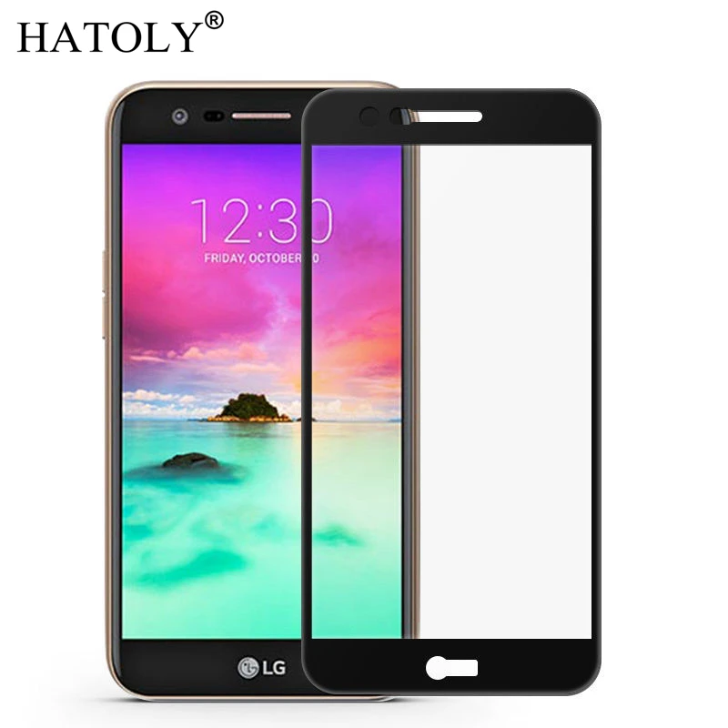 Закаленное стекло для LG K10 2017 2 шт. Защитная пленка экрана LV5 M250N полное покрытие