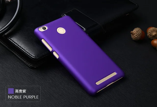 Для Xiaomi Redmi 3 S Чехол пластиковый жесткий PC CapaFor Xiaomi Redmi 3 S 3 S Pro Чехол для телефона высокое качество Redmi 3 Pro Coque - Цвет: Pruple