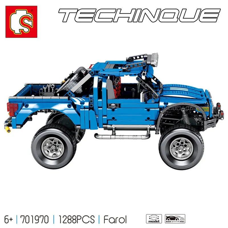 Sembo block Technic The F-150 Raptor модель машины пикап строительные блоки кирпичи внедорожные