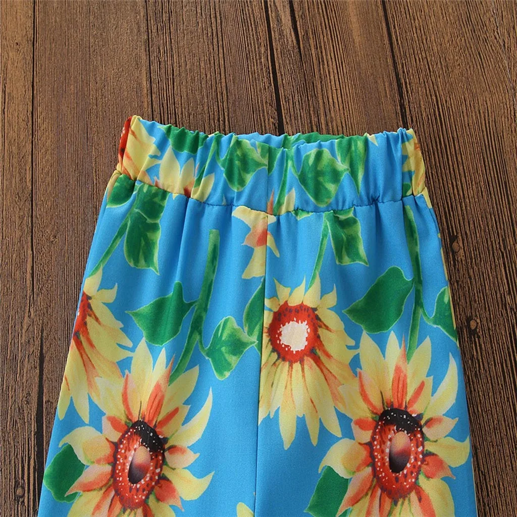 SAGACE/Детские комплекты детская одежда купальник летние для девочек топ + штаны с