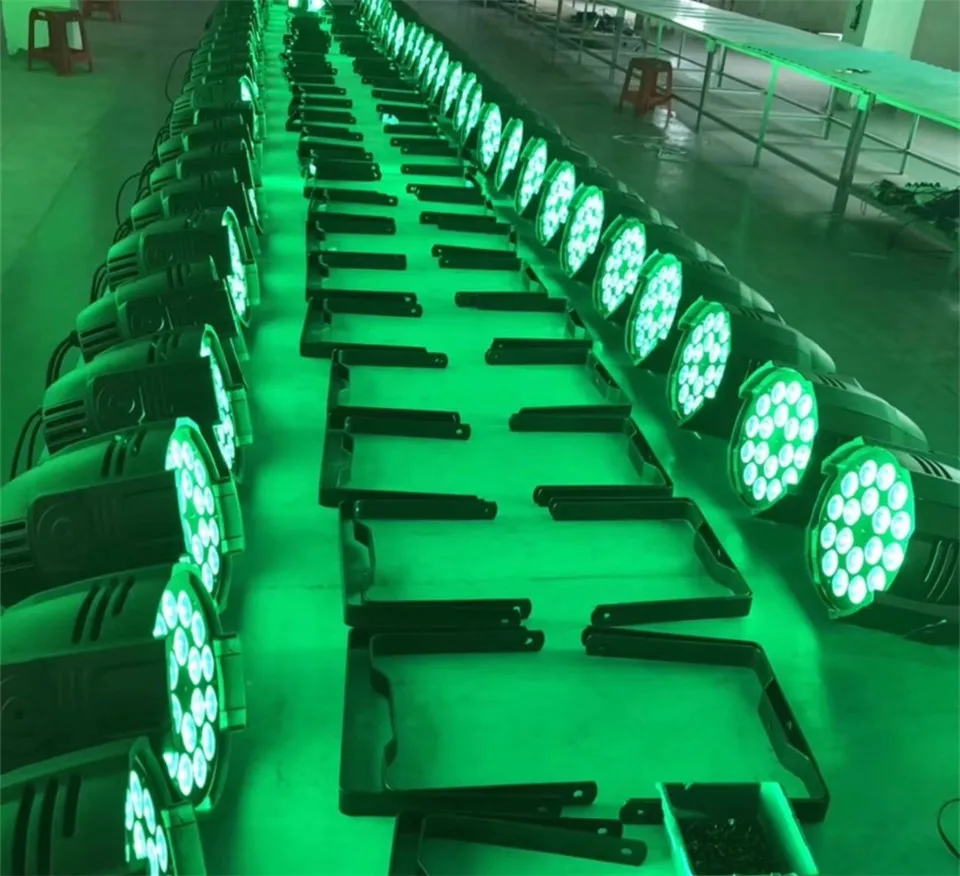 8 шт. 18x12 Вт LED Par огни с 1 футляром для полета Led свет RGBW 4в1 Роскошные DMX 6/8 каналы