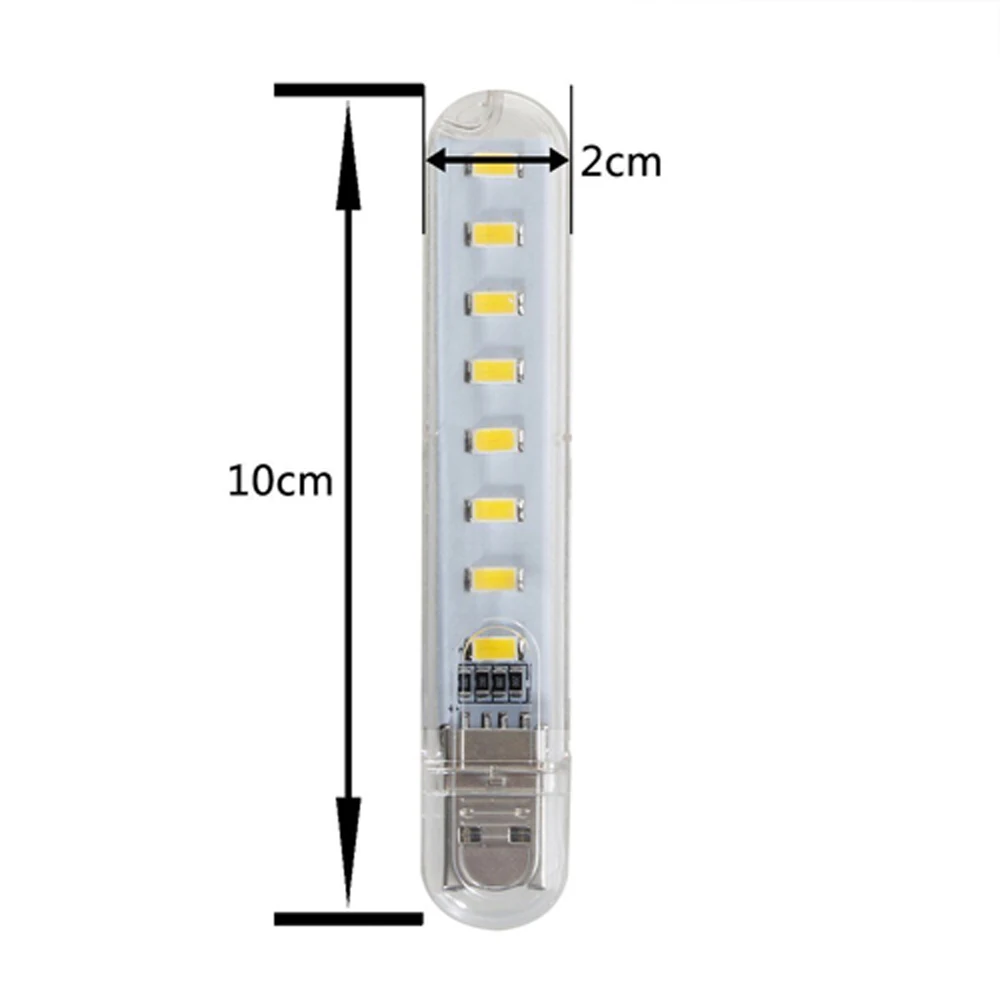 Мини 3 светодиодный s 8 светодиодный s USB 5V светодиодный Ночной светильник Настольная лампа для чтения книг, лампа для кемпинга детских подарков для мобильного Зарядное устройство ноутбуки