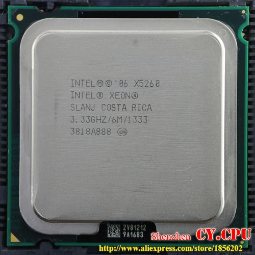 INTEL XEON X5260 3,33 GHz cpu/6 M/1333 Mhz/cpu равный LGA775 двухъядерный процессор E8400 E8500 E8600, работает на материнской плате без адаптера