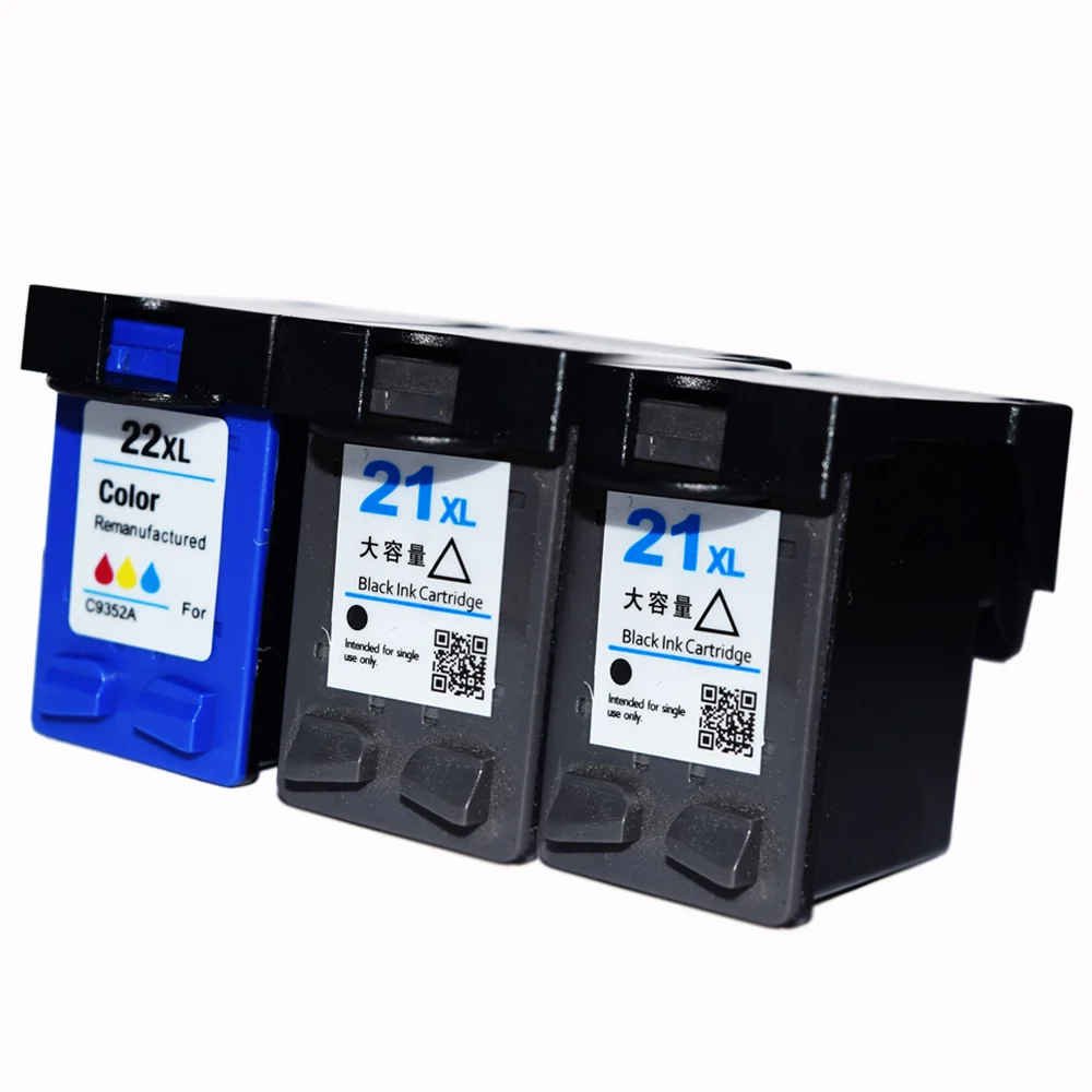 3 пакета совместимый картридж Замена для HP 21XL и 22 xlсовместимый Deskjet 3915 3920 3930v D1530 D1320