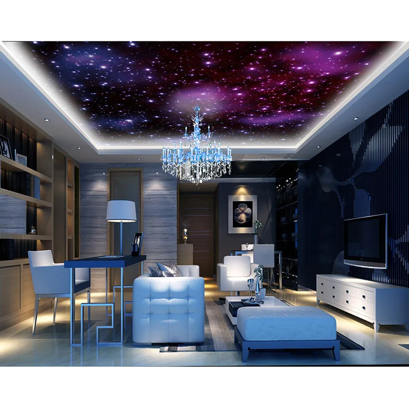 Потолочные обои 3D Фэнтези звезд неба фрески для Гостиная Спальня Отель