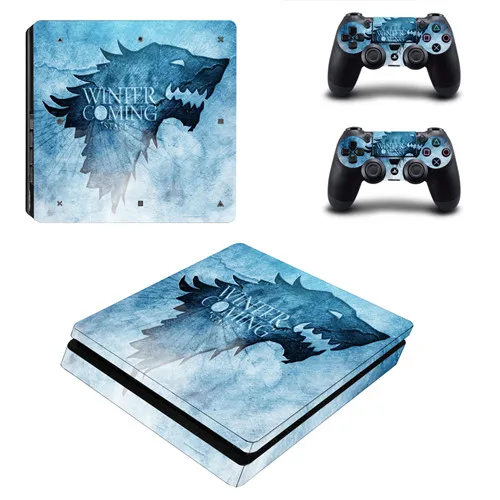 YSP4S-3205 Игра престолов зима грядущий получил PS4 тонкий стикер кожи для playstation 4 консоли и контроллеры PS4 тонкий стикер кожи наклейка - Цвет: YSP4S-3205