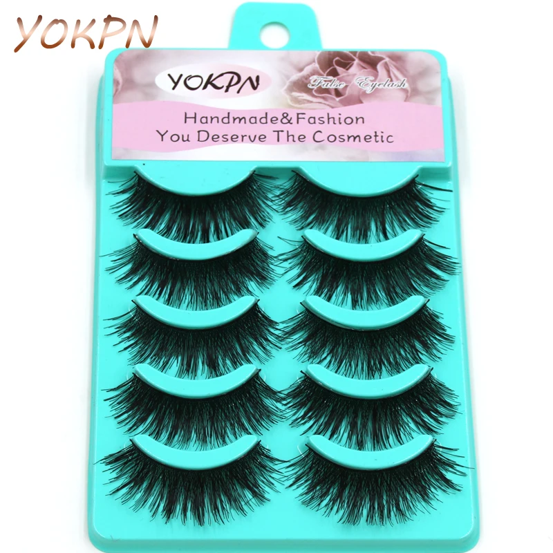 Новинка Толстые Накладные ресницы YOKPN 1 коробка 5 пар высококачественный