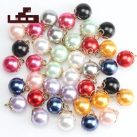 10pcs 10mm high quality classic fashion colourful imitation pearl buttonsshirts shank buttons clothing accessoriesdiy handmade