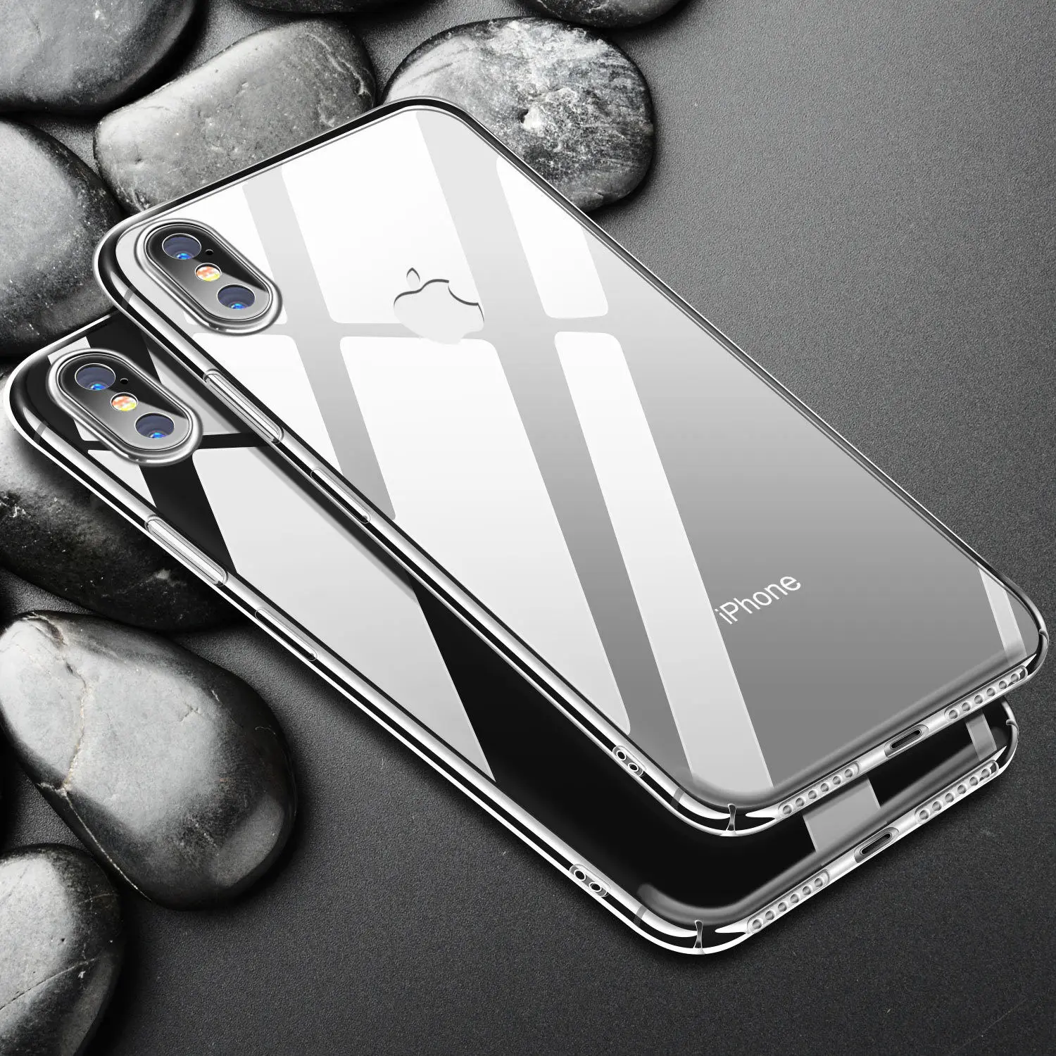 Прозрачный жесткий чехол для iPhone X 8 7 Plus SE 2 2020 11 Pro XS Max XR 12 тонкий прозрачный