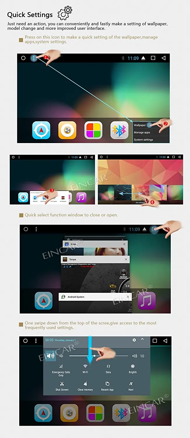 7 дюймов Android 1 головное устройство автомобильный радиоприемник без DVD Бортовой