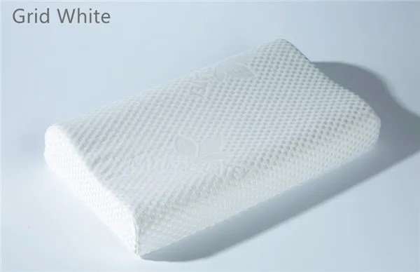 Grid White Фиолетовый Латекс 50x30 Таиланд чистый натуральный латекс Ортопедическая подушка для коррекции подростка шеи позвонка Защита Подушка ученика дети - Цвет: Grid White
