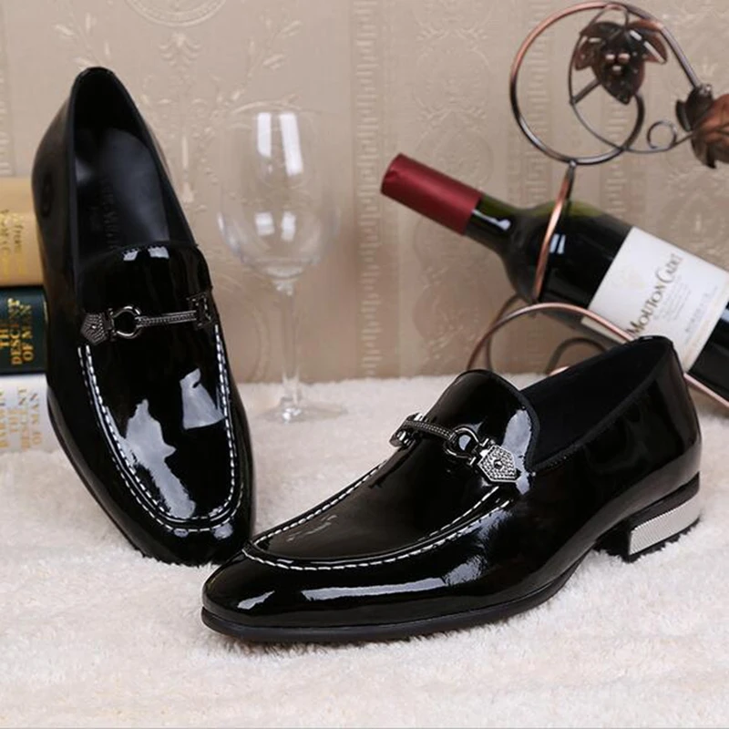 Мужские Платья Обувь Повседневная Квартиры Офис Лакированной Кожи Свадьба Обуви