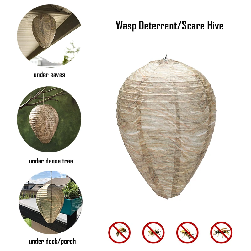 Garden Supples Pest Trap Bee Insect Fly Non Toxic On-Tree Hanging Simulated Wasp Nest Effective Repeller Killer | Дом и сад