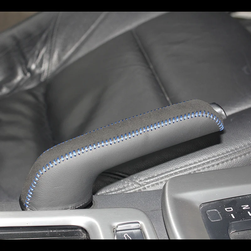 Ручки ручного тормоза из натуральной кожи для Volvo C70 чехол аксессуары автомобиля