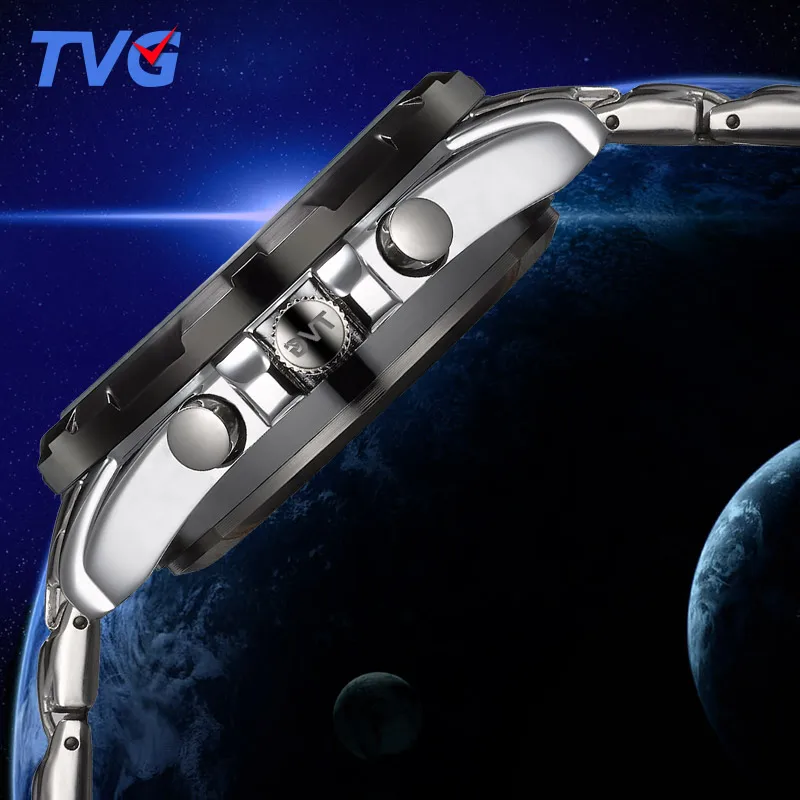 Часы наручные TVG мужские спортивные брендовые водонепроницаемые в стиле