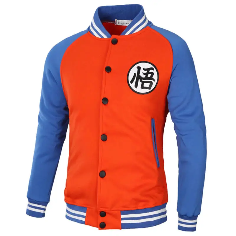 Orange with blue Бренд, мужские толстовки с капюшоном, драконий жемчуг, пальто, повседневная мужская куртка, Moleton Masculino, тонкие хлопковые мужские толстовки, хип-хоп, XXXL - Цвет: Orange with blue