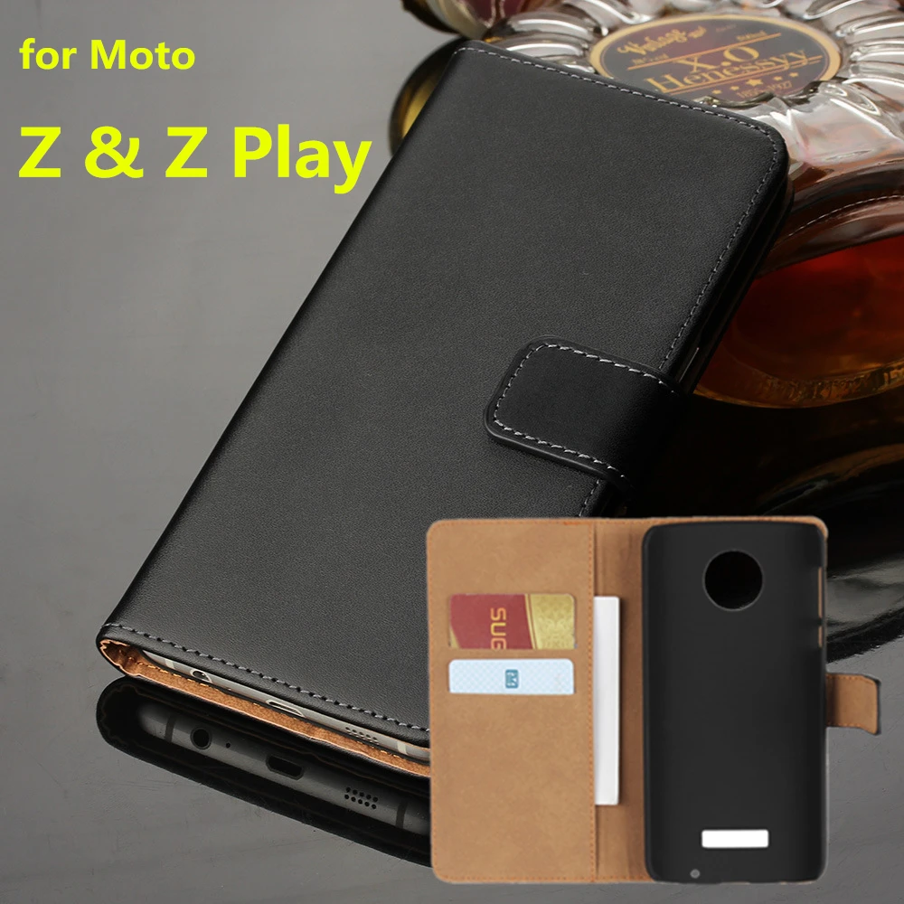 Кожаный чехол премиум-класса с откидной крышкой для телефона Motorola Moto Z Play