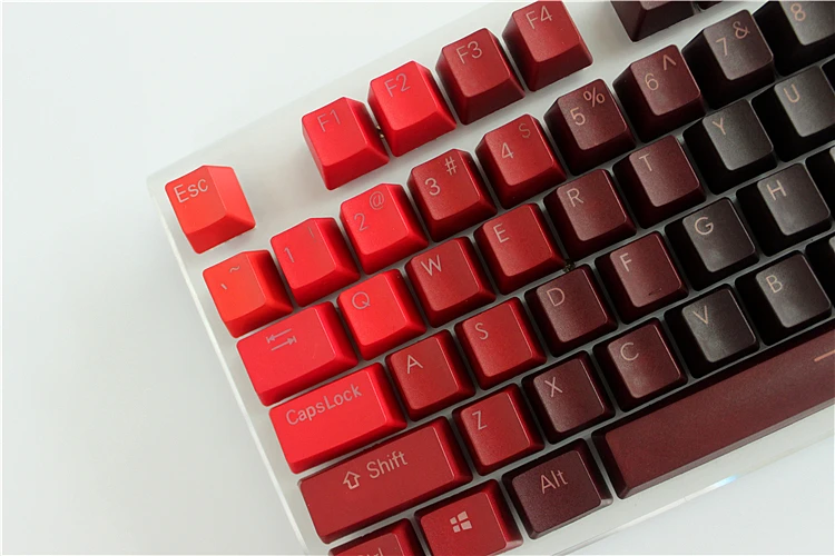MP 104 клавиши утолщение PBT двойная подсветка красная градиентная клавиатура OEM