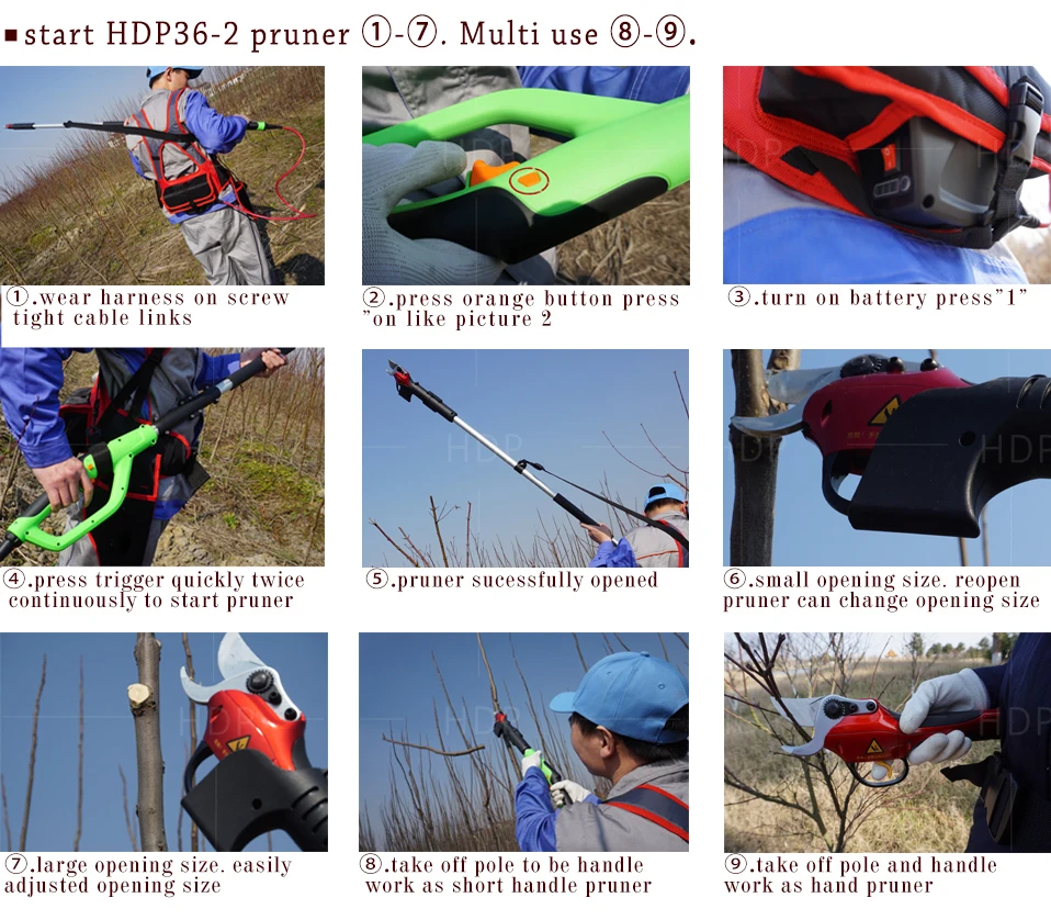 CE Мощность секатор ручка может работать как ручной а также HDP36-3 | Инструменты