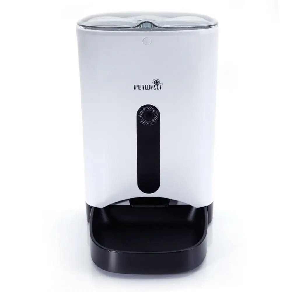 PETWANT PF-103 Smart Auto Feeding APP пульт дистанционного управления кормушка для домашних животных с камерой US Plug белый