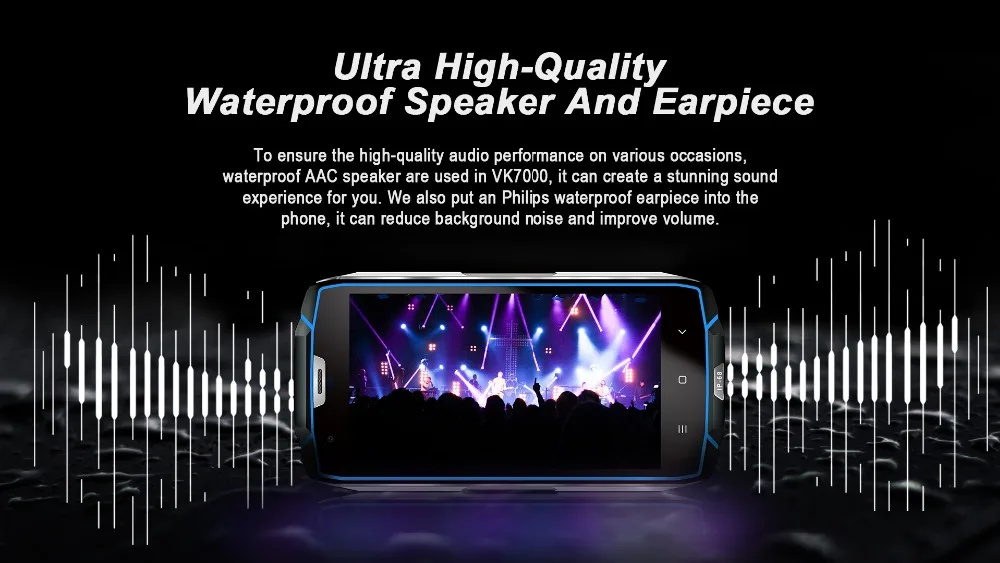 VKworld VK7000 IP68 водонепроницаемый смартфон 5," MTK6750T Восьмиядерный Android 8,0 мобильный телефон с двумя sim-картами отпечаток пальца 4 Гб ram 64 Гб rom