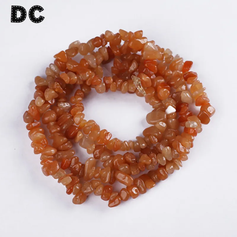 DC 80 см/нитка неправильной формы каменный Красный Авантюрин Натуральный камень