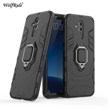 Huawei Mate 20 Lite Case TPU Hard PC Huawei Maimang7 Case Ring Holder Stand Magnetic Armor Case For Huawei Mate 20 Lite }