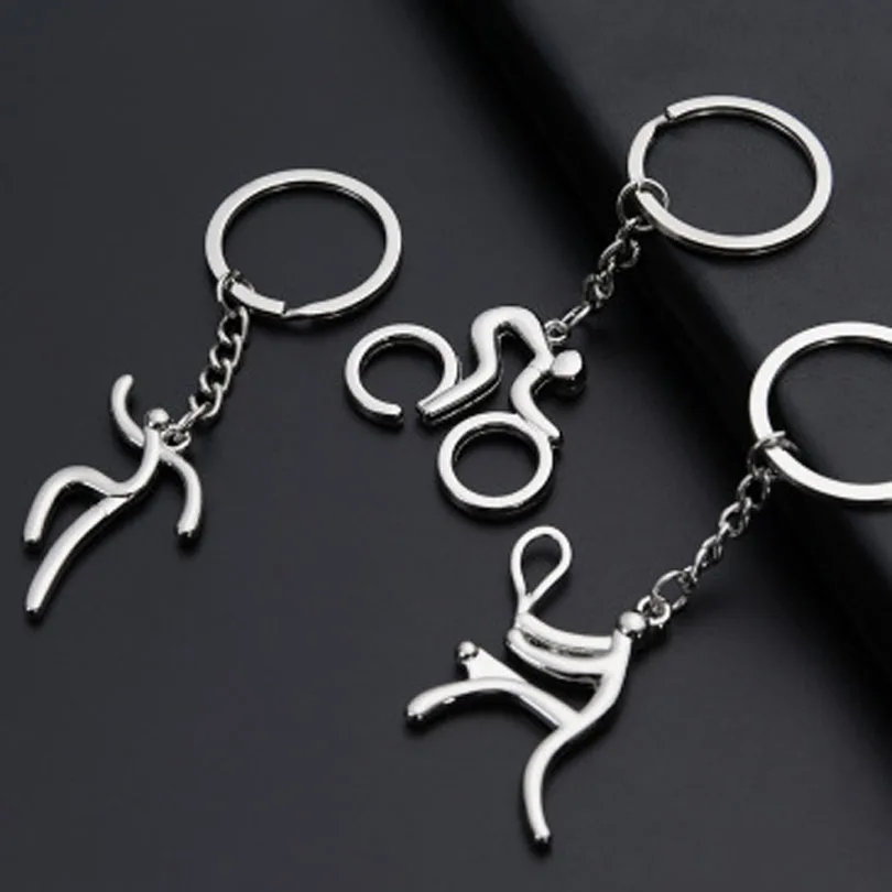1 шт. креативный металлический спортивный брелок для ключей кольцо Велосипедный
