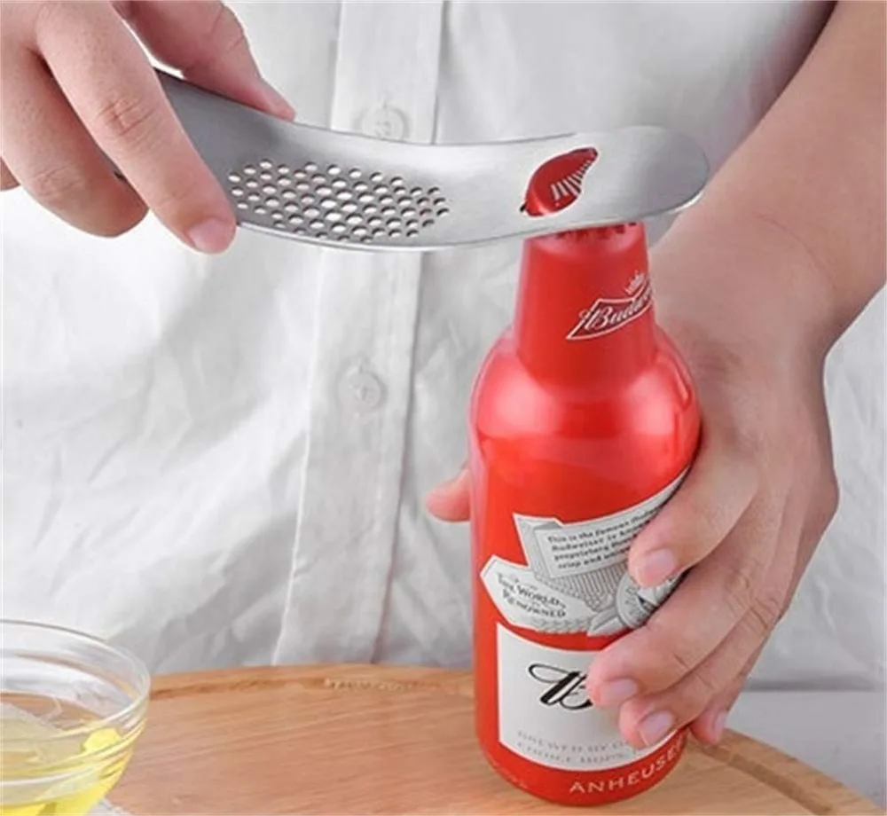 Кухонный гаджет изогнутый пресс для чеснока из нержавеющей стали